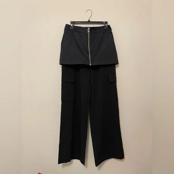Zara Women’s Black Skirt/Cargo Pants Size Small NWOT - Picture 2 of 5